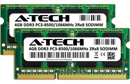 A-tech 8gb (2 X 4gb) Pc3-8500 Ddr3 1066/1067 Mhz Ram Para...