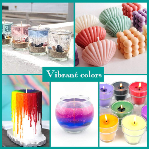 Colorante Para Velas, 16 Colores Naturales Y Seguros, 16 Bot