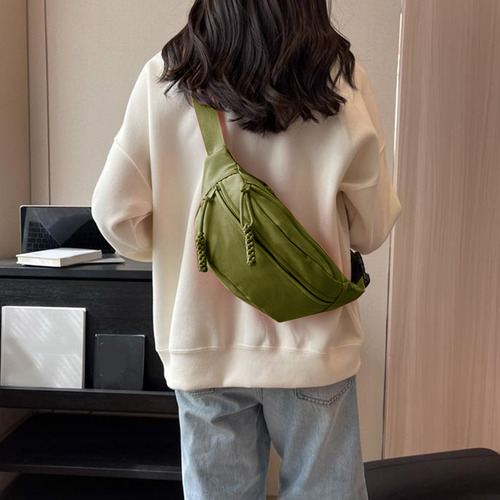 Mochila Canvas Sling De Várias Camadas Mochila De Viagem E C