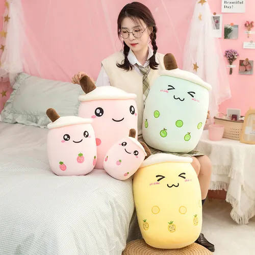 Almohada De Peluche Creative Imitation Pearl Milk Tea Para N