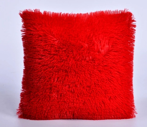 Imagen 8 de 9 de Cojines Rellenos Peludos 45x45cm Importados Extra Suaves