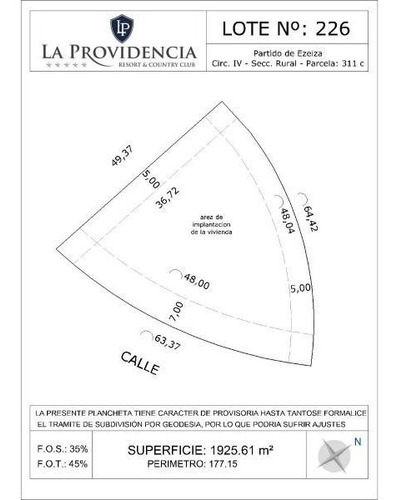 Imagen 5 de 14 de Venta De Lote En Sector Golf, La Providencia Canning
