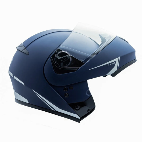 Capacete Peels U-rb2 Azul Fosco Robocop + Oculos Solar N60