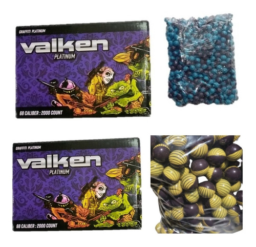 Caja De Pintura Valken 1000 Painballs Graffiti Xchws P