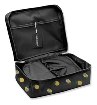 Comprar Neceser Porta Cosméticos Y Maquillaje Para Valija | Organizador Portacosméticos Para Viajes Lookmy | Neceser Impermeable Color Negro Con Limones |