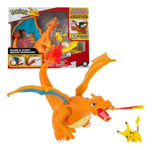 Figura Pokemon Charizard Deluxe Con Sonidos Pikachu Jazwares