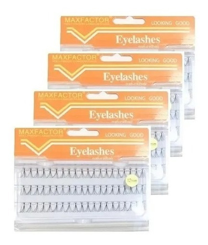 Pack 12 Pestañas En Racimo Eyelashes / 8mm, 10mm, 12mm, 14mm