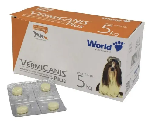 Vermicanis Plus 5 kg con 4 comprimidos de 400 mg