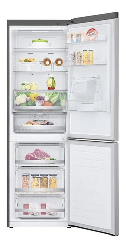 Heladera inverter no frost LG Bottom Freezer GB37SPP platinum silver con freezer 336L 127V