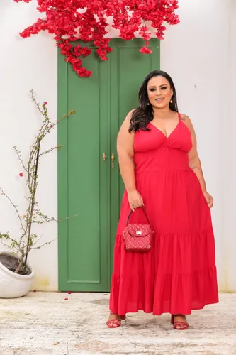 Vestidos Femininos Plus Sise Vestido Branco Vermelho Preto