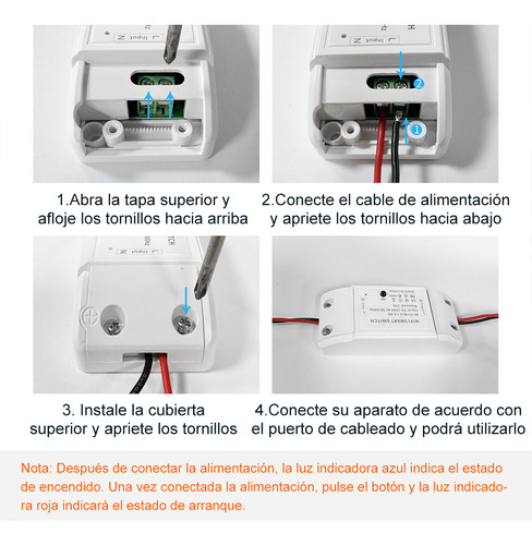 2 Psc Interruptor Inteligente Smart Switch Wifi Para Alexa Interruptor Inteligente Relevador 110v AC Componentes Electronicos