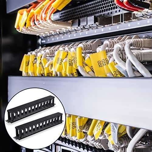 4 Paquetes De Fundas De Gestión De Cables Para Rack De 1 Uni