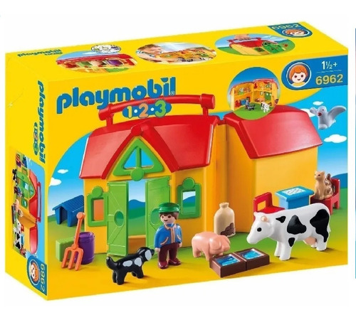 Playmobil 6962 Granja Maletín 1 2 3