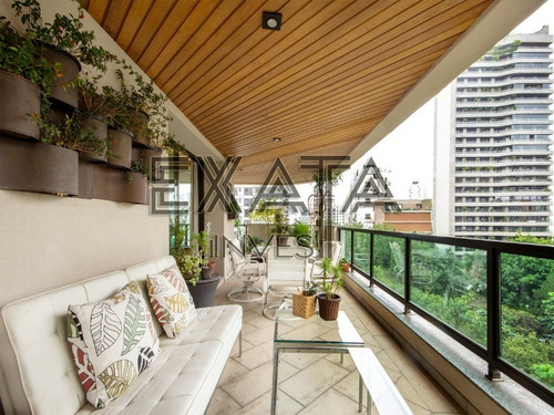 Imagem 7 de 30 de Morar No Local Mais Agradável De Um Dos Bairros Mais Cobiçados Da Capital: A Vila Nova Conceição. Arborizado E Seguro, Pertinho Do Parque Ibirapuera. 386,82m² Área Útil, Lavabo, Sa - Ap00717 - 693953