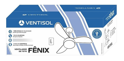 Ventilador Fenix Br 3p Inj Bran Cv3 127v Premium Ventisol Cor da estrutura Branco Cor das pás Branco