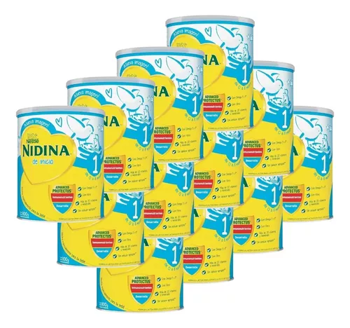 Leche De Fórmula En Polvo Nestlé Nidina 1 x 800 Gr x 6 Unidades