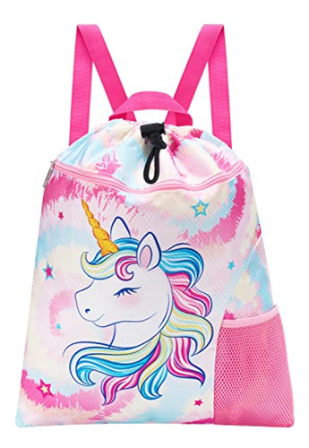 Bols0s De Cordón Wawsam Unicornio Mochila Con Cordón Para Ni