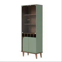 Comprar Cristalero 2 Puertas Vidrio 2 Puertas Mdp Con Bodeguero 