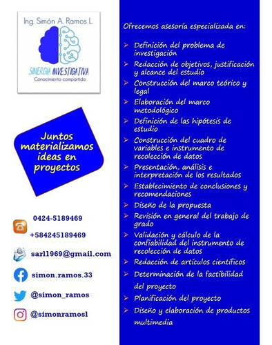 Imagen 4 de 8 de Tesis Y Trabajos De Grado: Somos Sinergia Investigativa
