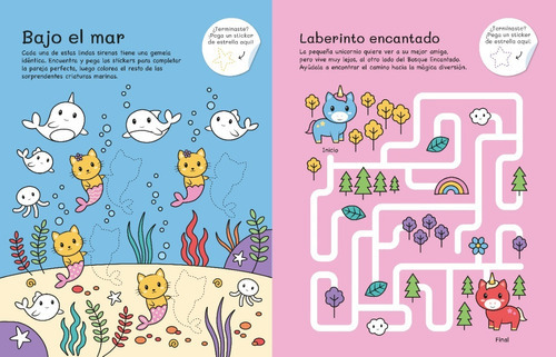 Tiernos Stickers - Unicornios - Original - Editorial V&r