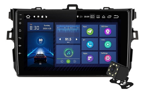 Estéreo Carplay 2gb Para Toyota Corolla E140/150 2007-2013