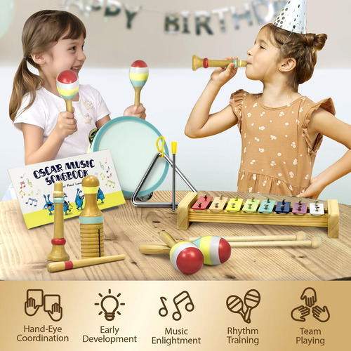 Set De Instrumentos Musicales Miniartis Baby Montessori 1-3