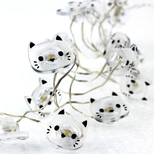 Imagen 7 de 7 de Led Gatito Guirnaldas Kawaii