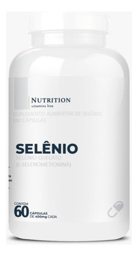 Suplemento Alimentar Selênio Quelato - 60 Cápsulas De 400mg Sabor Sem Sabor