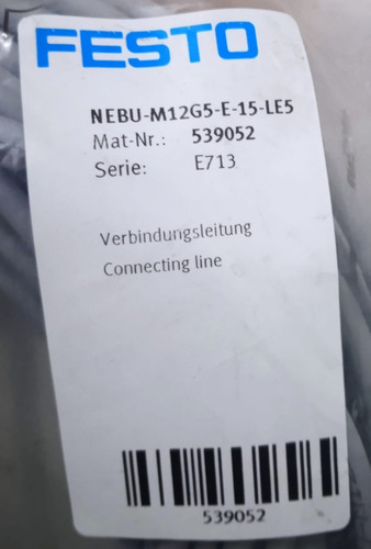 Cable De Conexión, Marca: Festo, Modelo:nebu-m12g5-e-15-le5 (Usado)