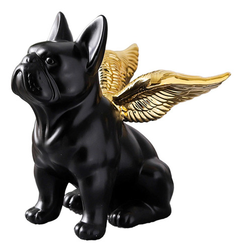 Estatua De Bulldog De Ala, Escultura De Cerámica Para