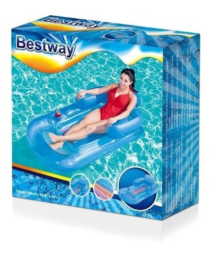 Imagen 9 de 10 de Colchoneta Sillon Inflable Pileta Apoyabrazos Bestway 43028