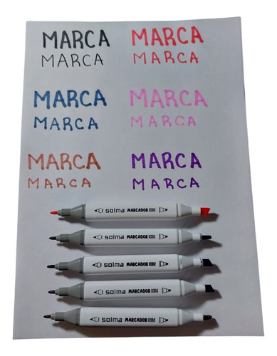 Marcadores Fibrones Doble Punta X 24 Unidades Solma