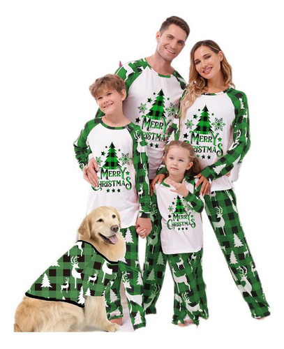 Pijama Familiar Navideño Casual Traje De Padre E Hijo