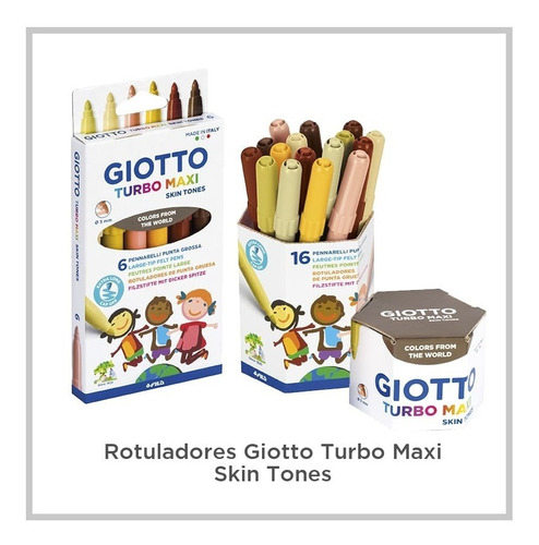Marcador Giotto Turbo Maxi Skin Tones X6 
