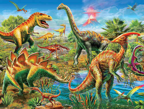 Ceaco Prehistoria - Rompecabezas Jurassic Playground, 300 Pi