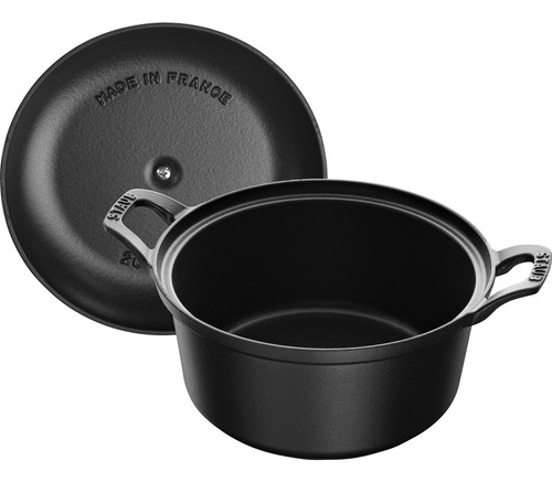 Olla La Coquette Hierro Fundido 20 Cm/2.45 Lts Redonda Staub Color Negro