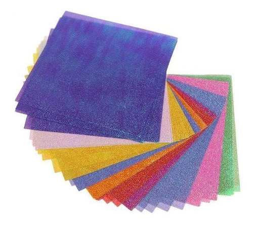 50 Hojas De Papel Origami De Colores Brillante Hecho A Mano