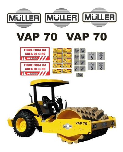 Decalque Rolo Compactador Muller Vap 70