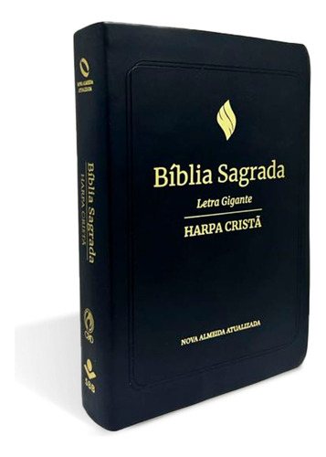 Bíblia Grande Harpa Cristã Luxo Letra Gigante Preta (naa), De João Ferreira De Almeida. Editora Cpad, Capa Mole Em Português