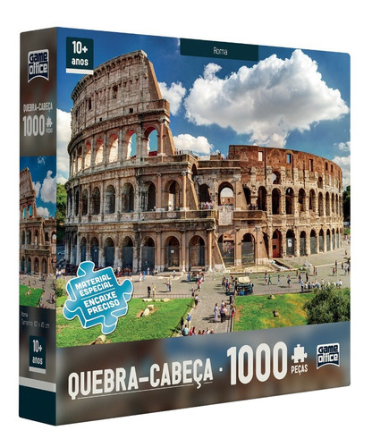 Quebra Cabeça Puzzle Roma 1000 Peças Game Office