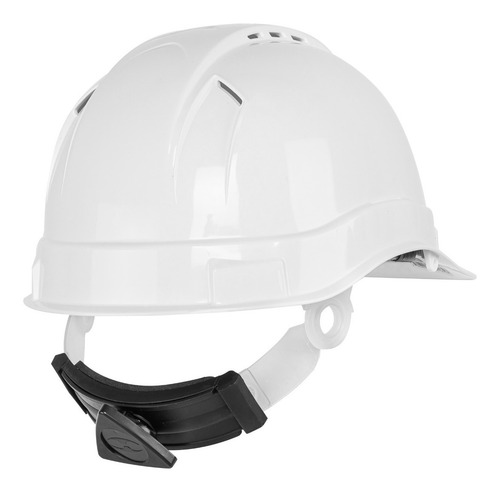 Casco De Seguridad Ventilado, Ajuste De Matraca, Blanco