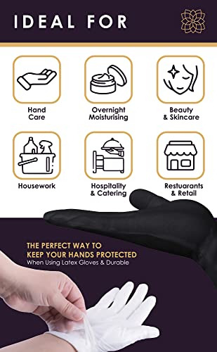 Guantes Negros Medianos Guantes De Algodón Para Eczema Guant