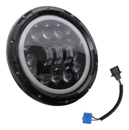 Faro Led Redondo H De 7 Pulgadas Y 400 W, Haz Alto Y Bajo Pa