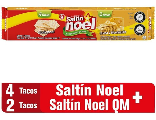 Galleta Saltin Noel Mix 4 Tacos Rojo - kg