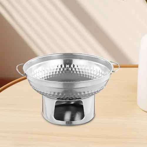 Alcohol Stoveup Hot Pot Chafing Dish 23 X 13,4 Cm Plateado
