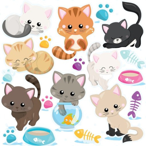 Kit De Imágenes Digitales Gatitos Adorable Kitties