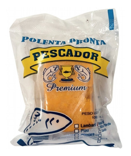 Massa Pesca Polenta Pronta Natural Pescador 100 Gramas Cor Laranja