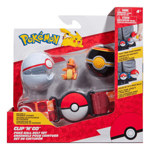 Pokemon Clip'n Go Cinto Com 2 Pokebolas E 1 Charmander