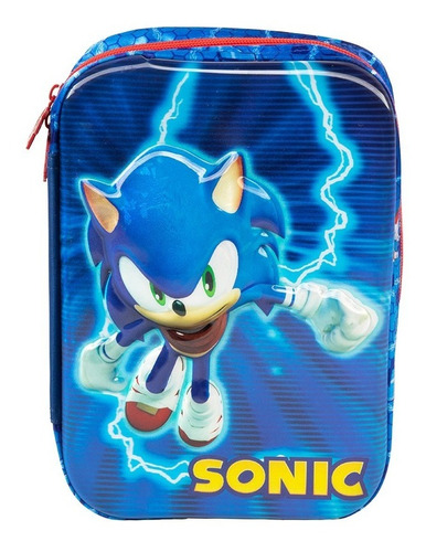 Lapicera Escolar Sonic By Ginga, 3d Speed Force Edition Color Azul