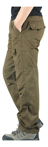 Pantalones Cargo Slim Con Múltiples Bolsillos Para Hombre, R